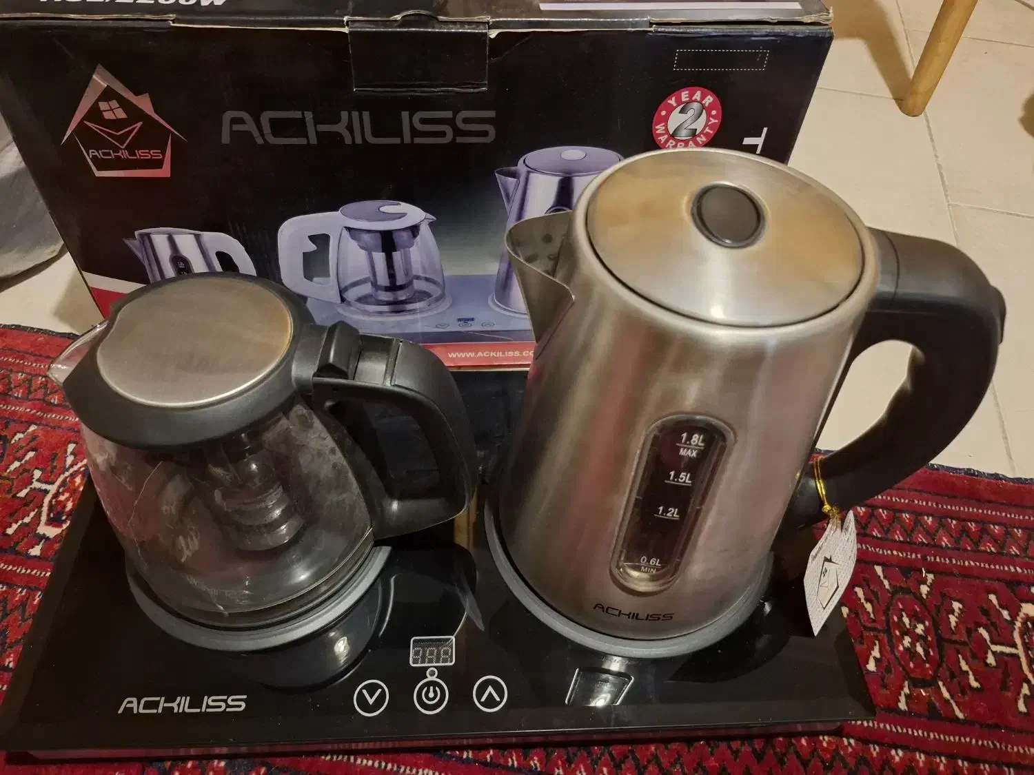 چایساز کاملا نو با صفحه لمسی|سماور، چای‌ساز، قهوه‌ساز|ساری, |دیوار