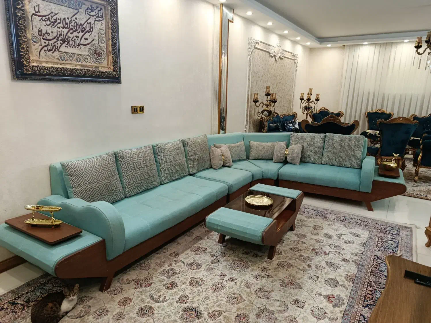 مبل ال طرح قایقی|مبلمان خانگی و میز عسلی|مشهد, شهید فرامرز عباسی|دیوار