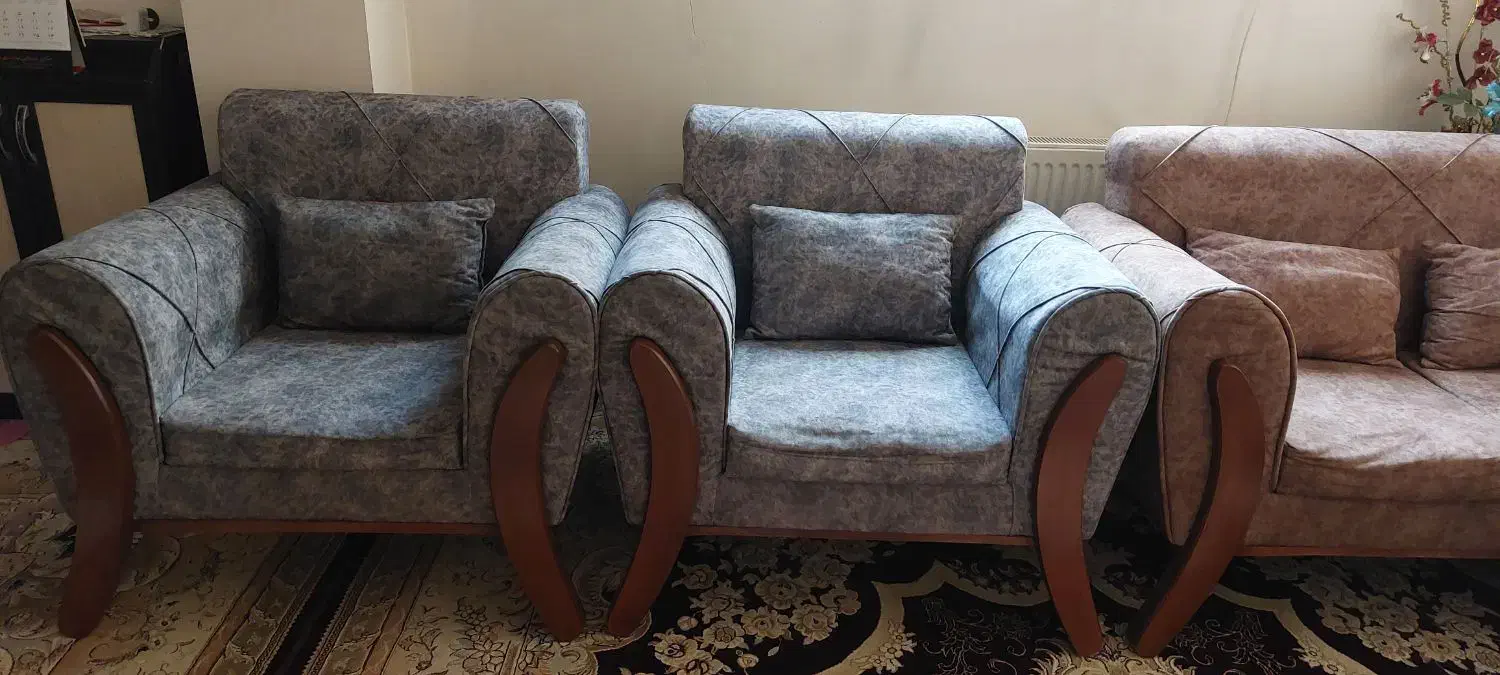 مبل راحتی آب میوه گیر سرویس چینی گل پنبه|مبلمان خانگی و میز عسلی|صفادشت, |دیوار