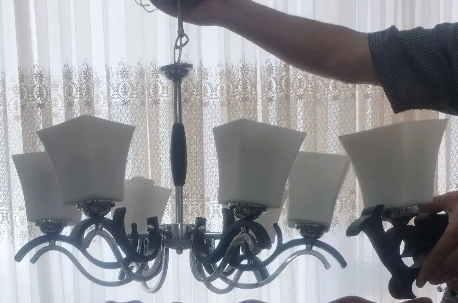 لوستر شش شاخه و دیوار کوب|لوستر و چراغ آویز|بروجرد, |دیوار