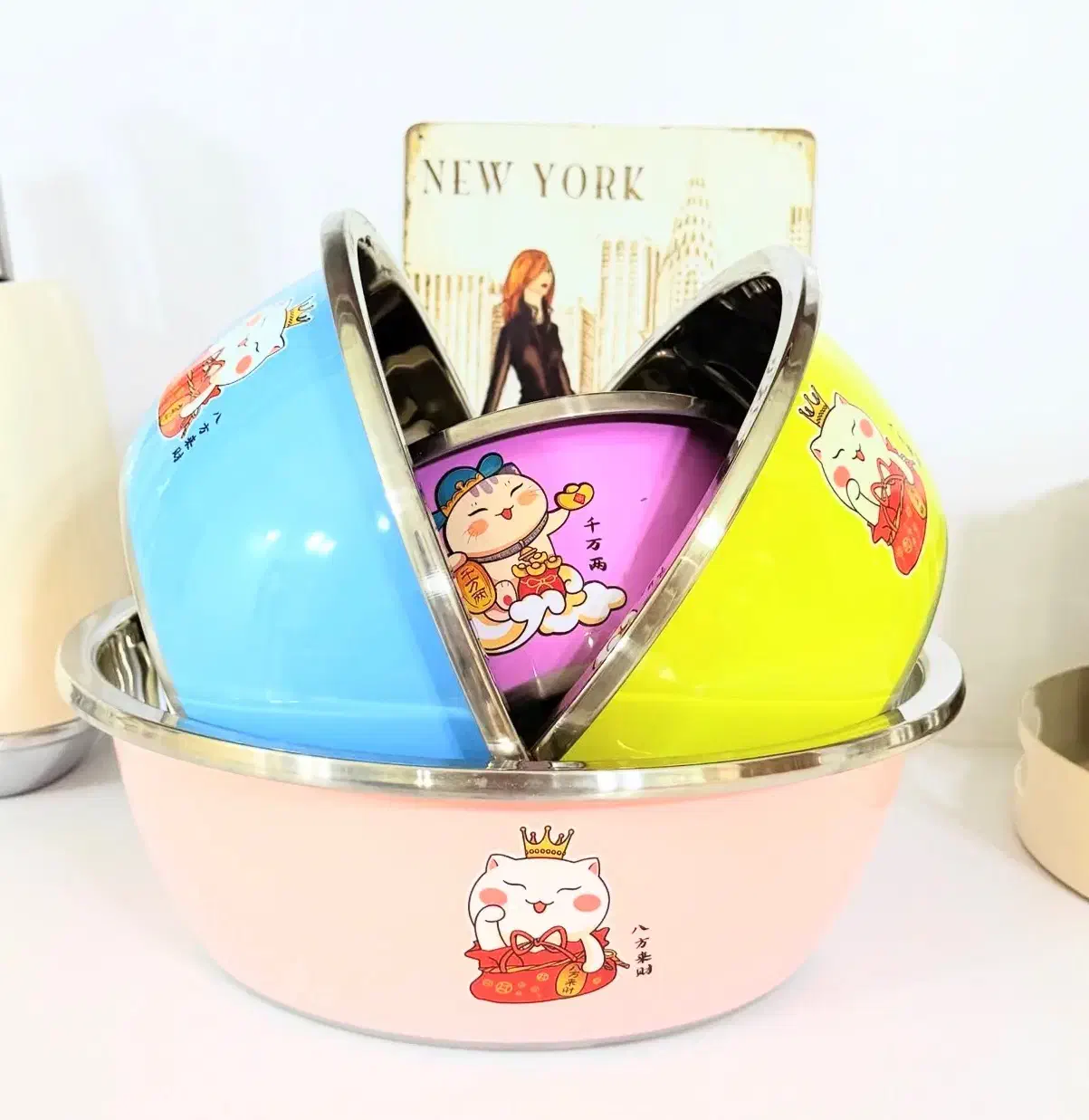 لگن استیل رنگ پاستیلی|ظروف پخت‌وپز|خرم‌آباد, |دیوار