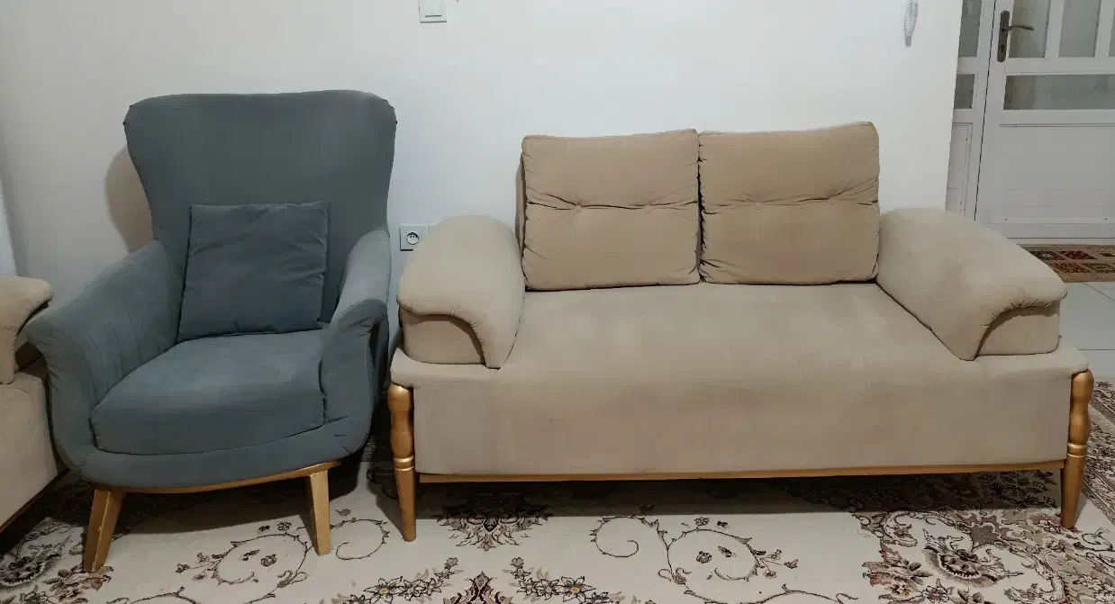 مبل راحتی کارکرده هفت نفره در حد نو|مبلمان خانگی و میز عسلی|بجنورد, |دیوار