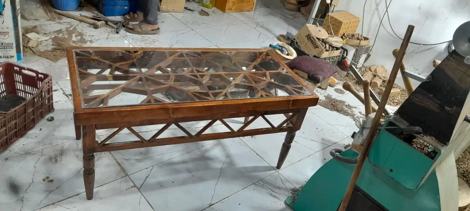 میز جلومبلی فقط ۱۵۰۰ چوب راش تازه ساخت با اینه|مبلمان خانگی و میز عسلی|بندر ترکمن, |دیوار