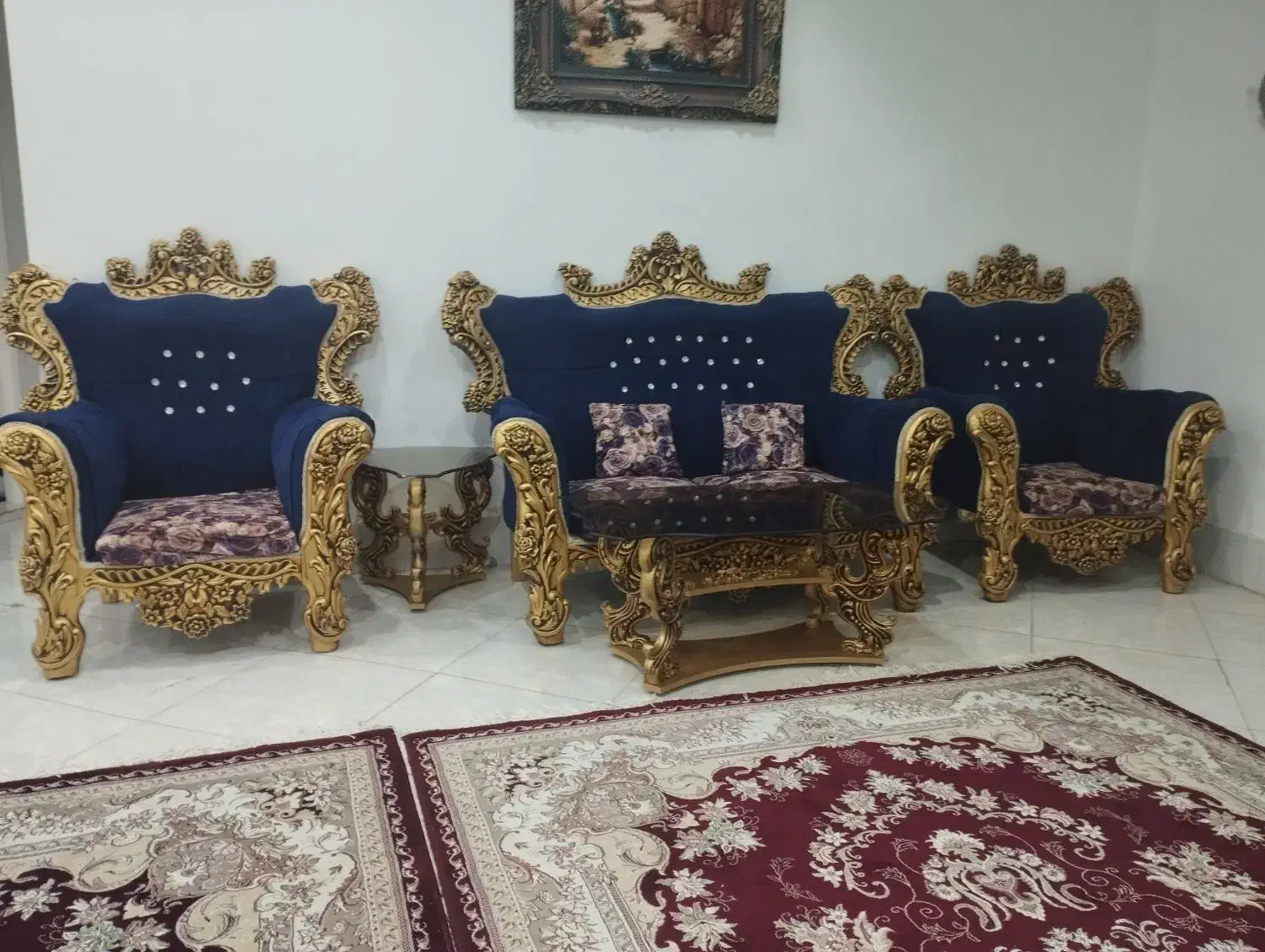 مبل سلطنتی ۱۱نفره|مبلمان خانگی و میز عسلی|سنندج, |دیوار