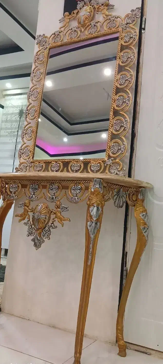 دو عدد آینه کنسول آلیاژ|بوفه، ویترین، کنسول|ارومیه, |دیوار