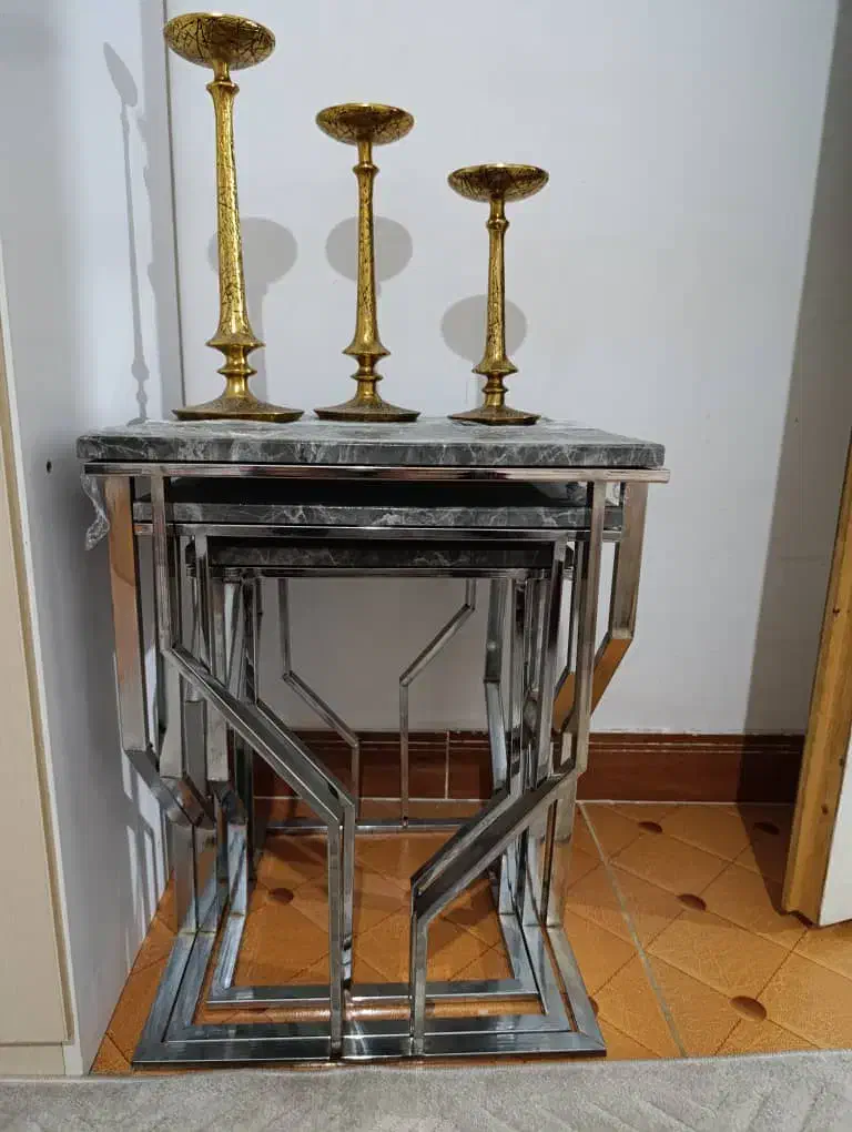 میز عسلی چهار تیکه استیل|مبلمان خانگی و میز عسلی|بومهن, |دیوار