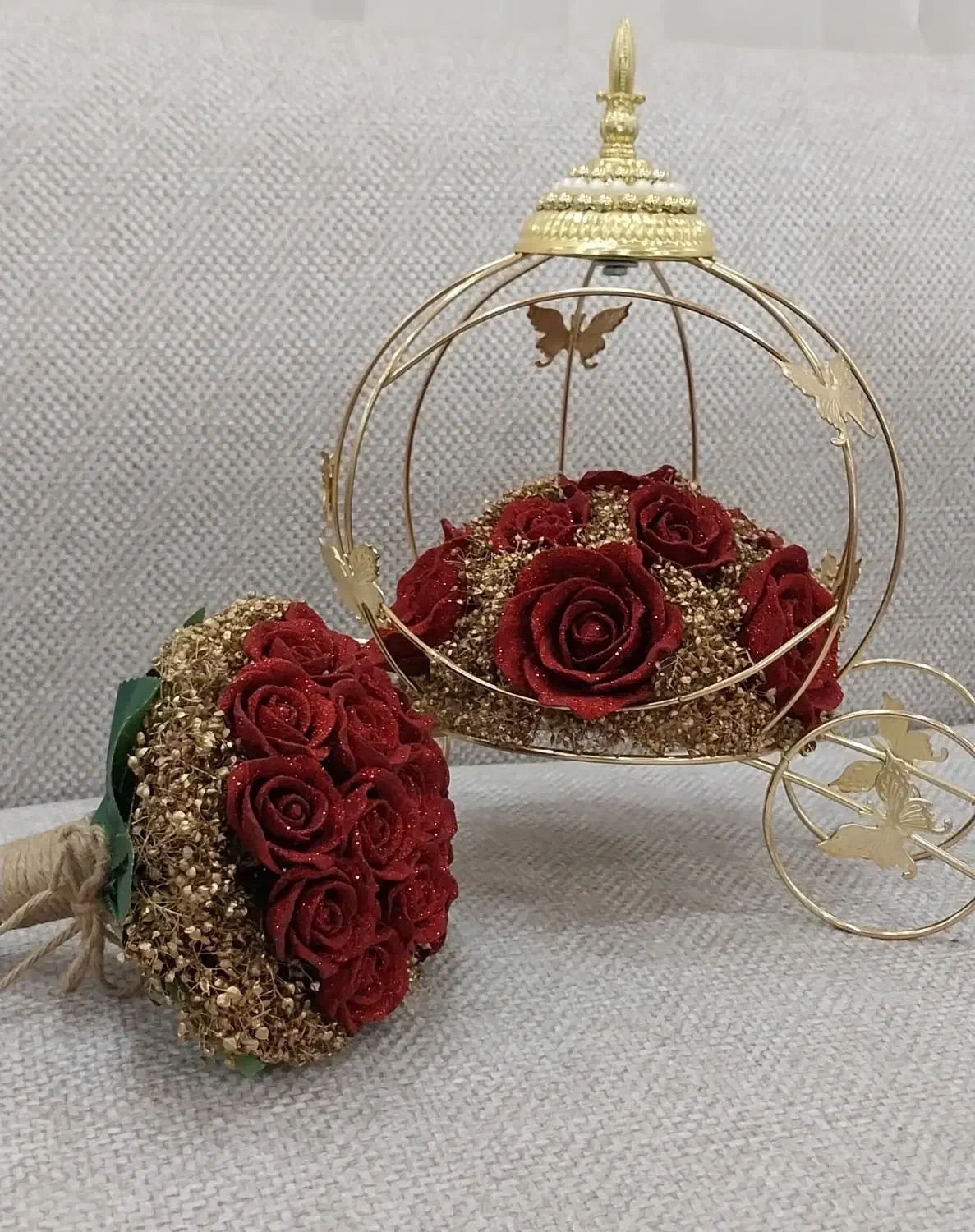 دسته گل و سبد حنا|گل مصنوعی|الیگودرز, |دیوار