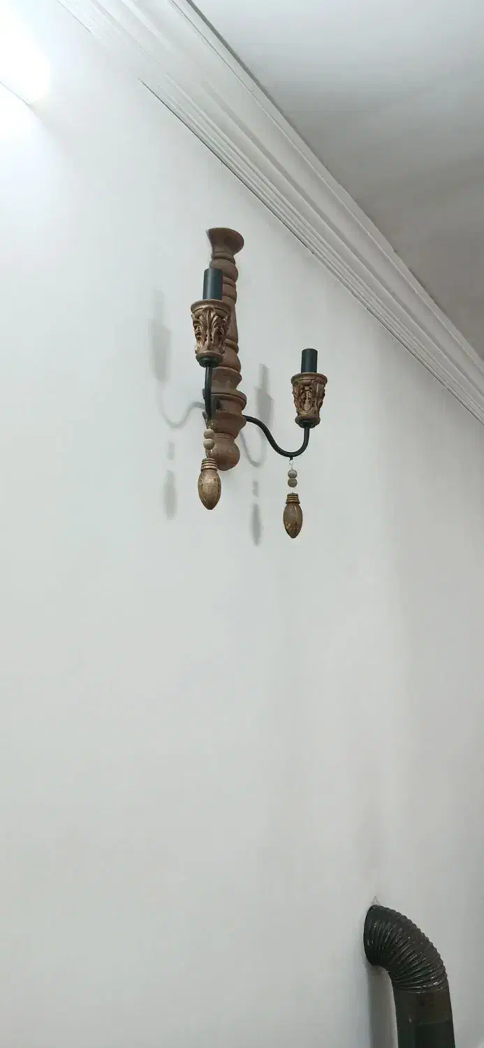 ۲ عدد دیوار کوب چوبی|لوستر و چراغ آویز|مشهد, دوست آباد|دیوار