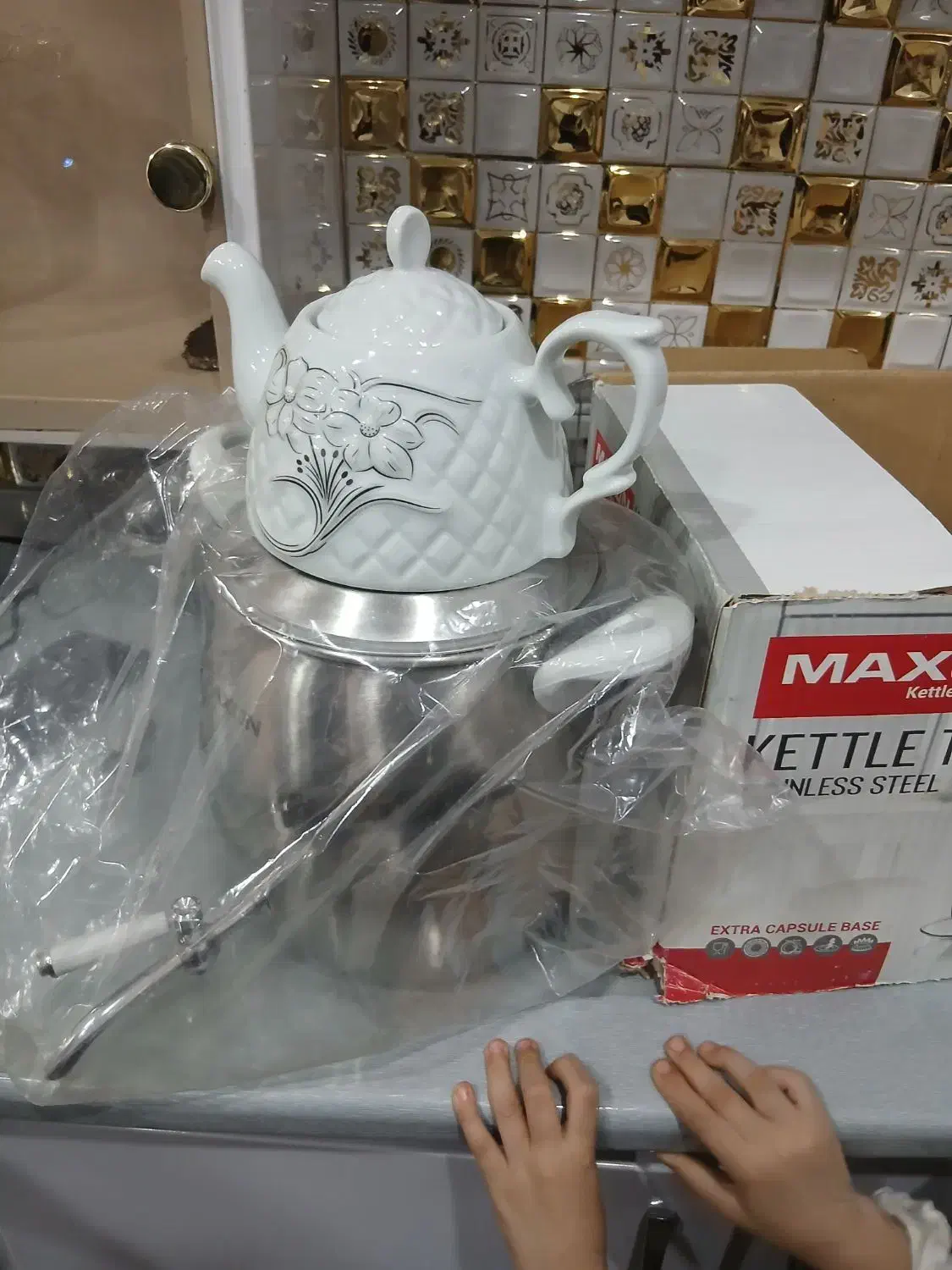 کتری سماوری کاملا نو|قوری، کتری، قهوه‌ساز دستی|خرم‌آباد, |دیوار