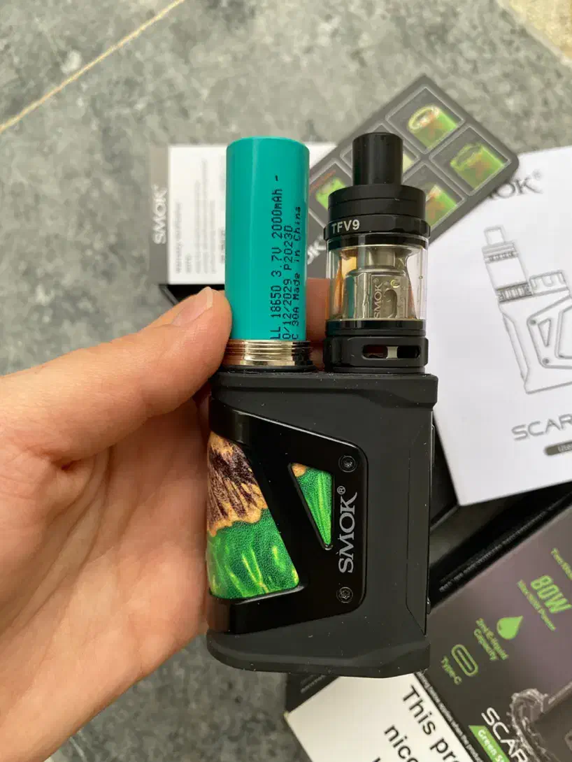 ویپ scar mini برند smok رنگ green stabilizing wood|زیورآلات و اکسسوری|بهشهر, |دیوار