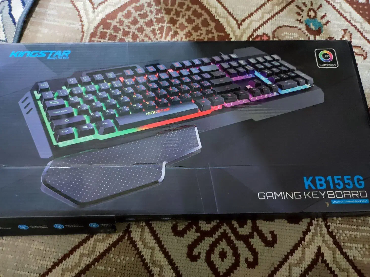 کیبورد کینگ استار مدل KB155G kingstar|قطعات و لوازم جانبی رایانه|قم, چهل درخت‎|دیوار