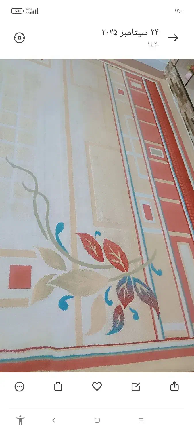 گلیم۱۲متری|گلیم، جاجیم، گبه|شوشتر, |دیوار