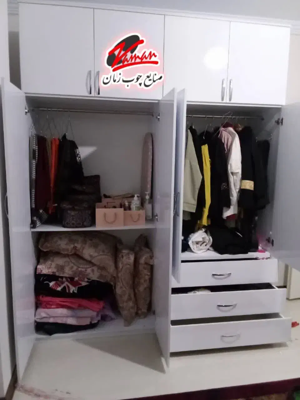 کمد دیواری آماده ۳ کشو مدل دماوند کد 179|جاکفشی، کمد، دراور|پرند, فاز ۱|دیوار