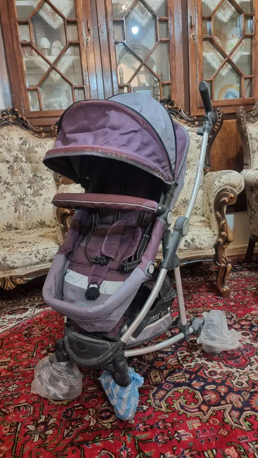 ست چهار تکه کالسکه کودک|کالسکه و لوازم جانبی|خوی, |دیوار