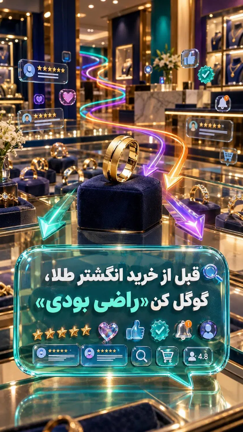 نظرات و تجربههای خرید انگشتر طلا در راضی بودی|جواهرات|رشت, سعدی (تختی)|دیوار