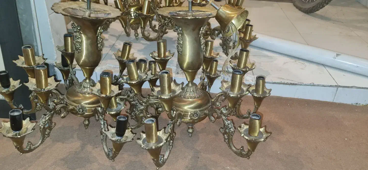 فروش لوستر برنز سقفی و دیوار کوب|لوستر و چراغ آویز|کرمانشاه, |دیوار