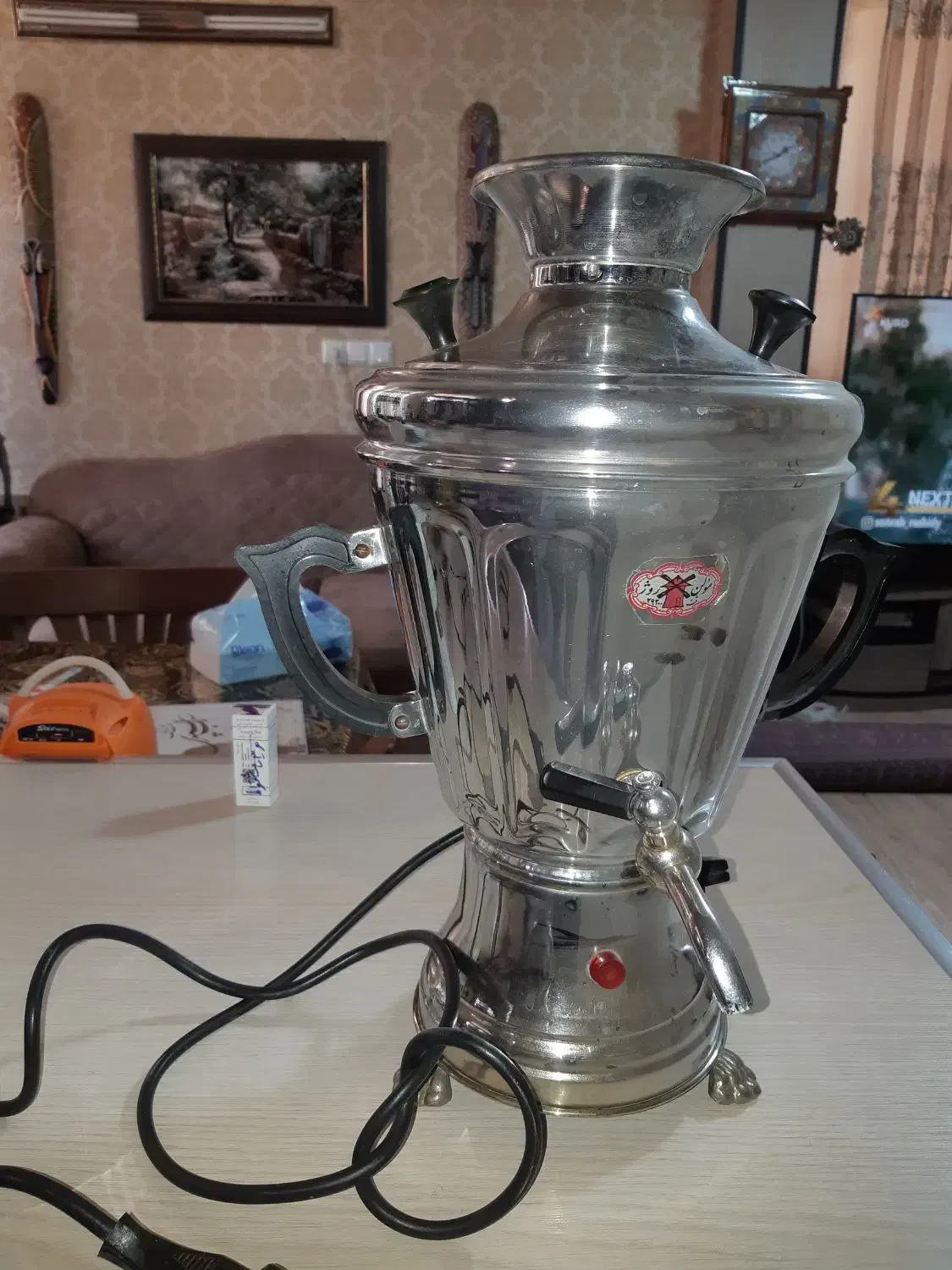 سماور برقی کم مصرف استیل مولنروژ|سماور، چای‌ساز، قهوه‌ساز|اصفهان, شفق|دیوار