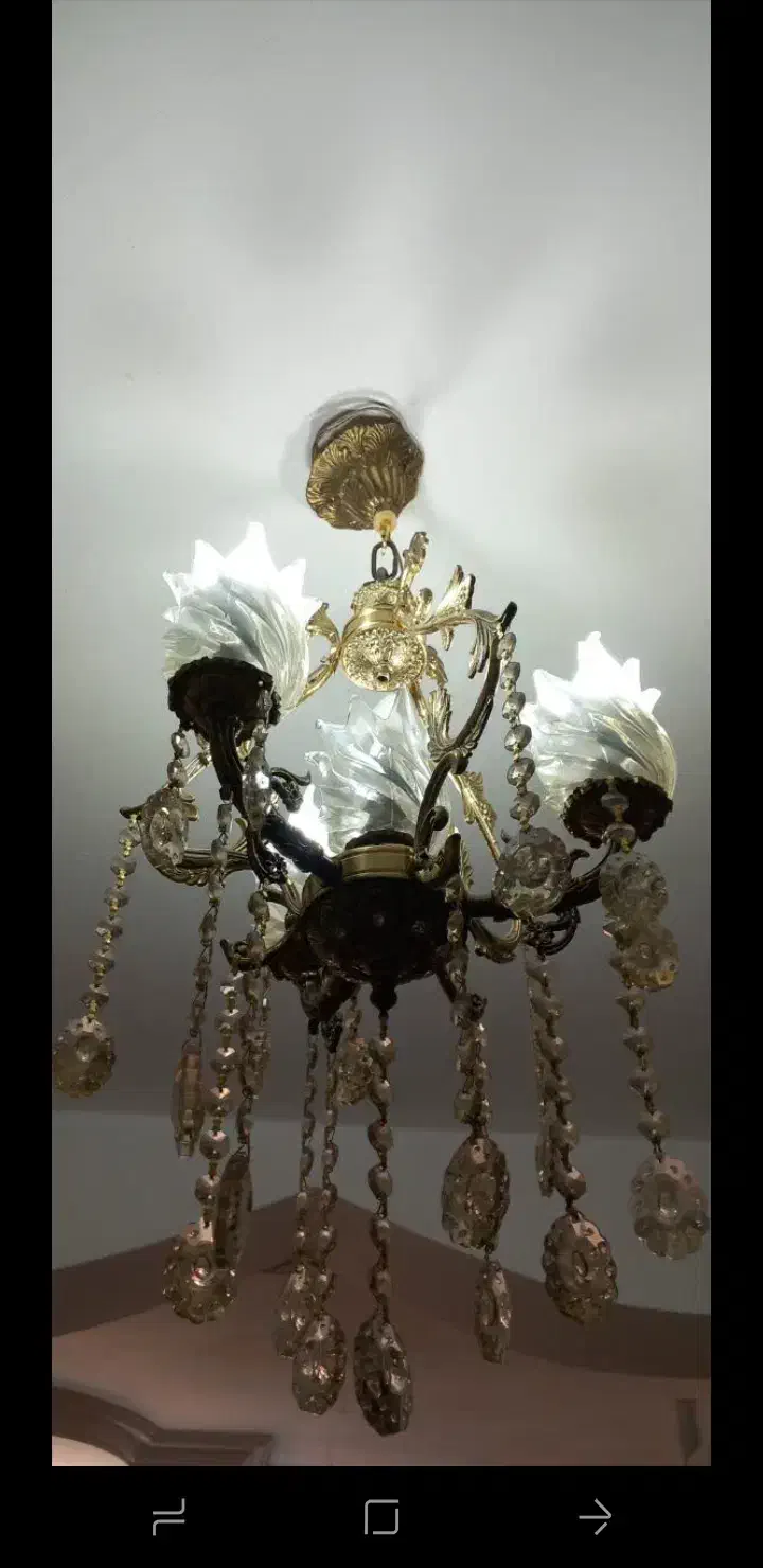 لوستر برنز در حد نو|لوستر و چراغ آویز|زنجان, |دیوار