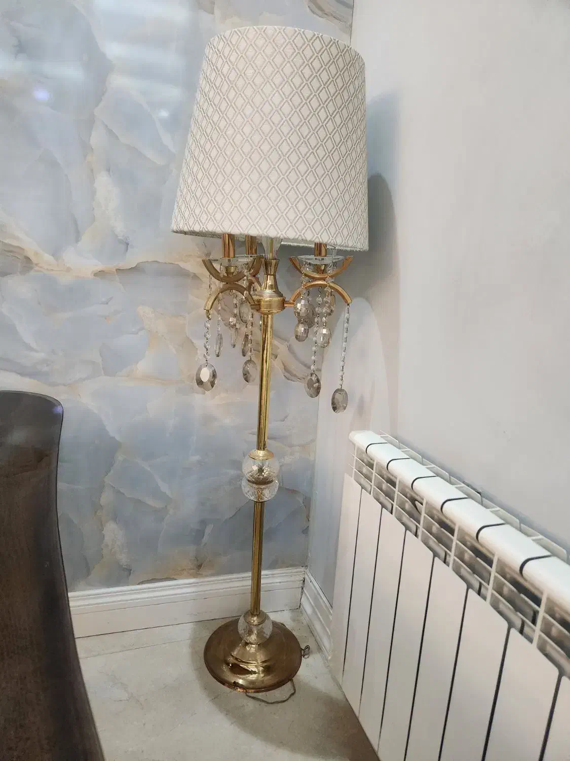 آباژور پایه بلند کریستال|چراغ خواب و آباژور|تهران, قیطریه|دیوار