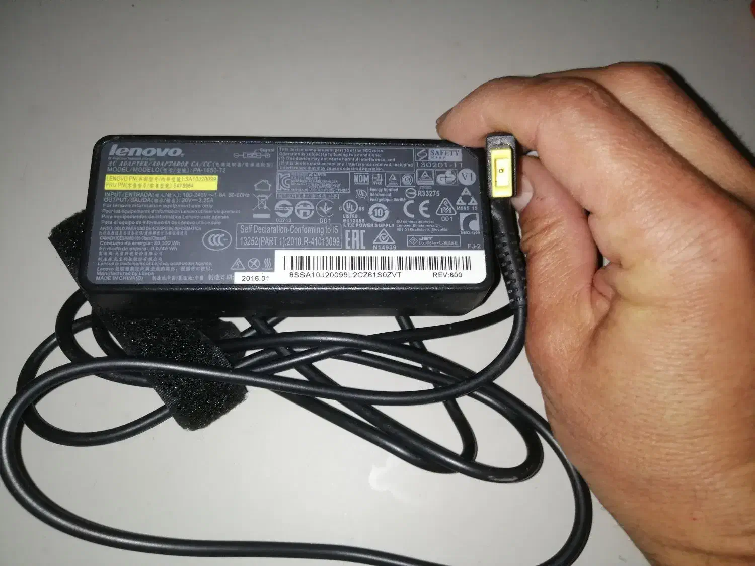 شارژر 20 ولت، 3.25 آمپر، لپ‌تاپ لنوو|قطعات و لوازم جانبی رایانه|بجنورد, |دیوار