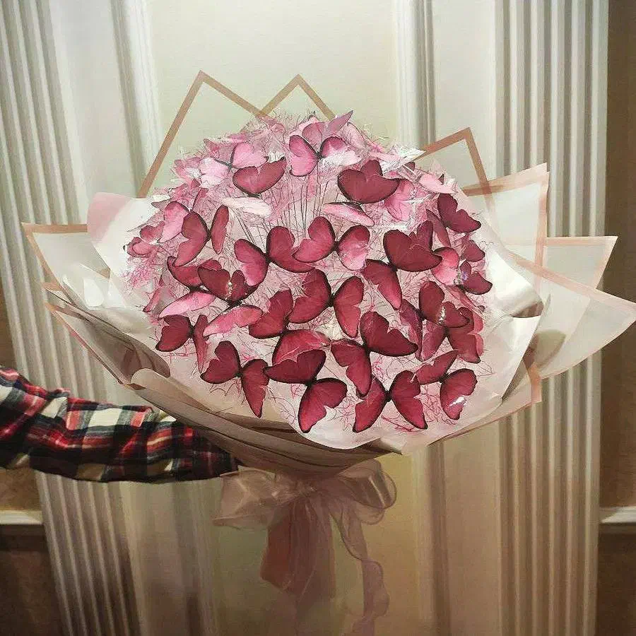 گل روبانی عروس پروانه|صنایع دستی و سایر لوازم تزئینی|سراب, |دیوار