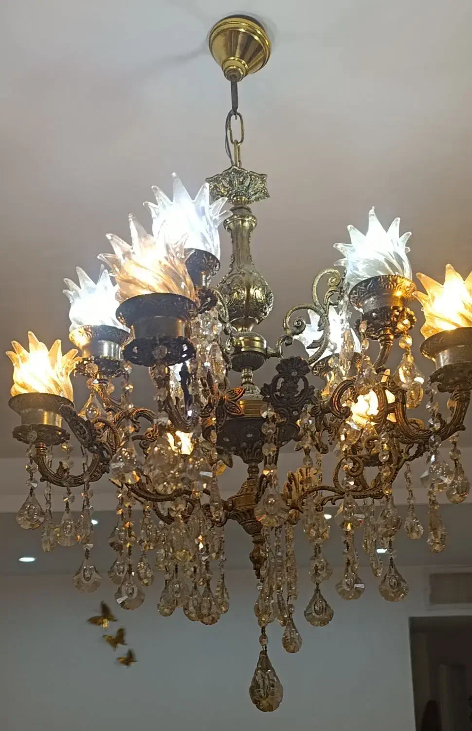 لوستر پنج شاخه دوتایی|لوستر و چراغ آویز|اسلامشهر, شهرک محمدیه|دیوار