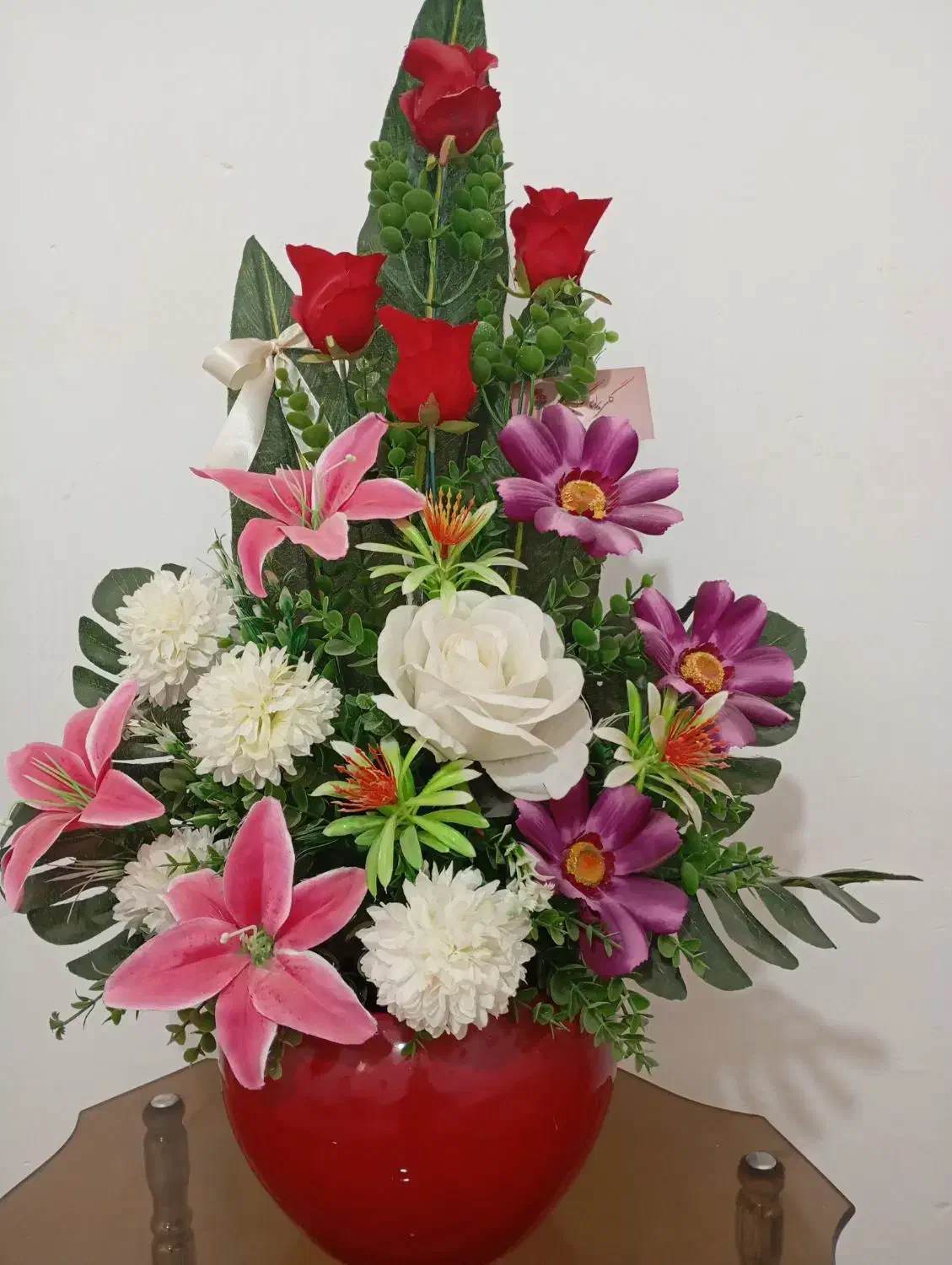 گل با گلدان سفالی|گل مصنوعی|نیشابور, شهید جعفری|دیوار