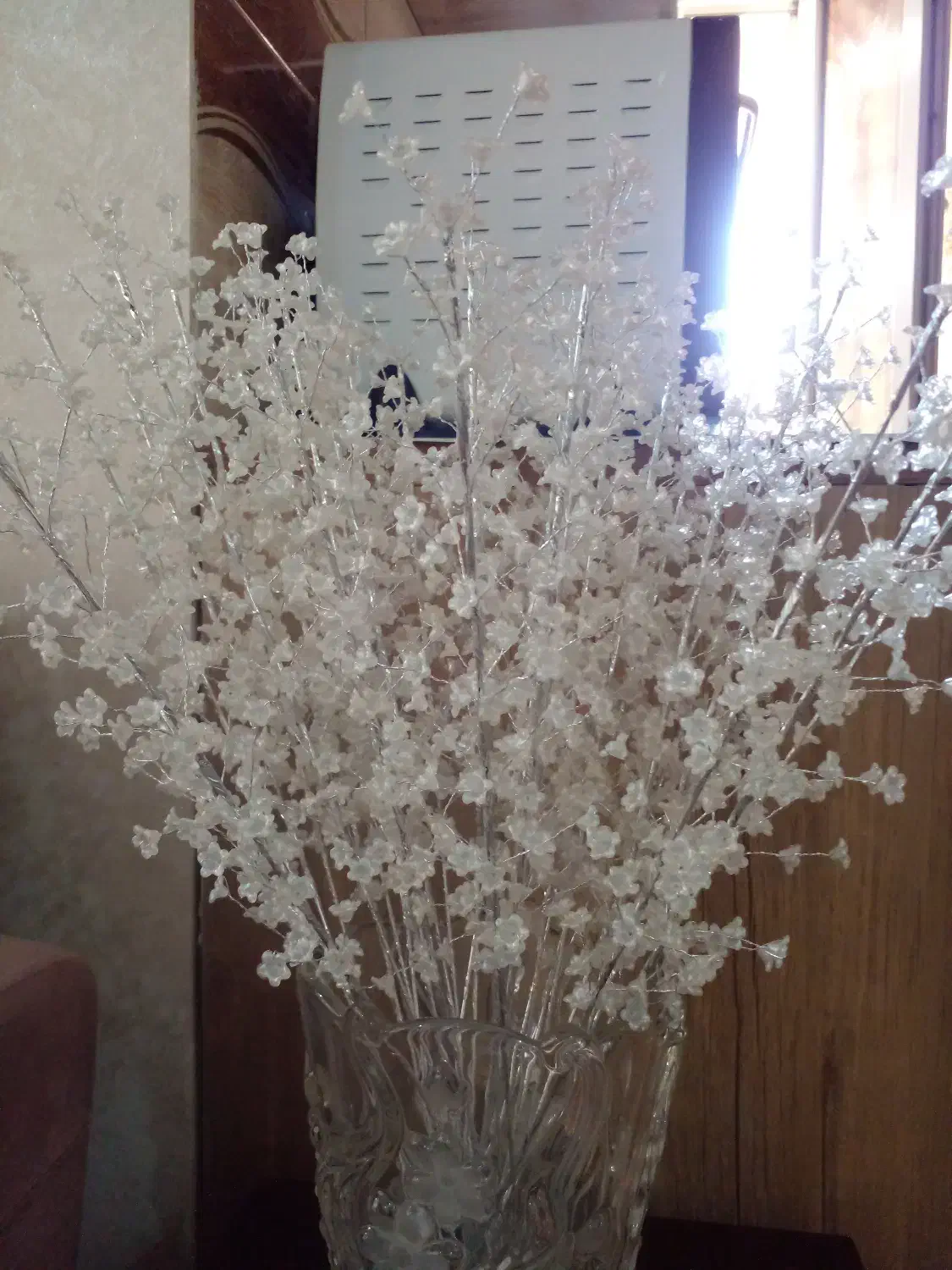 گل کریستالی  شکوفه سفیدطلایی وسفید نقره ای|گل مصنوعی|تهران, خلیج فارس|دیوار