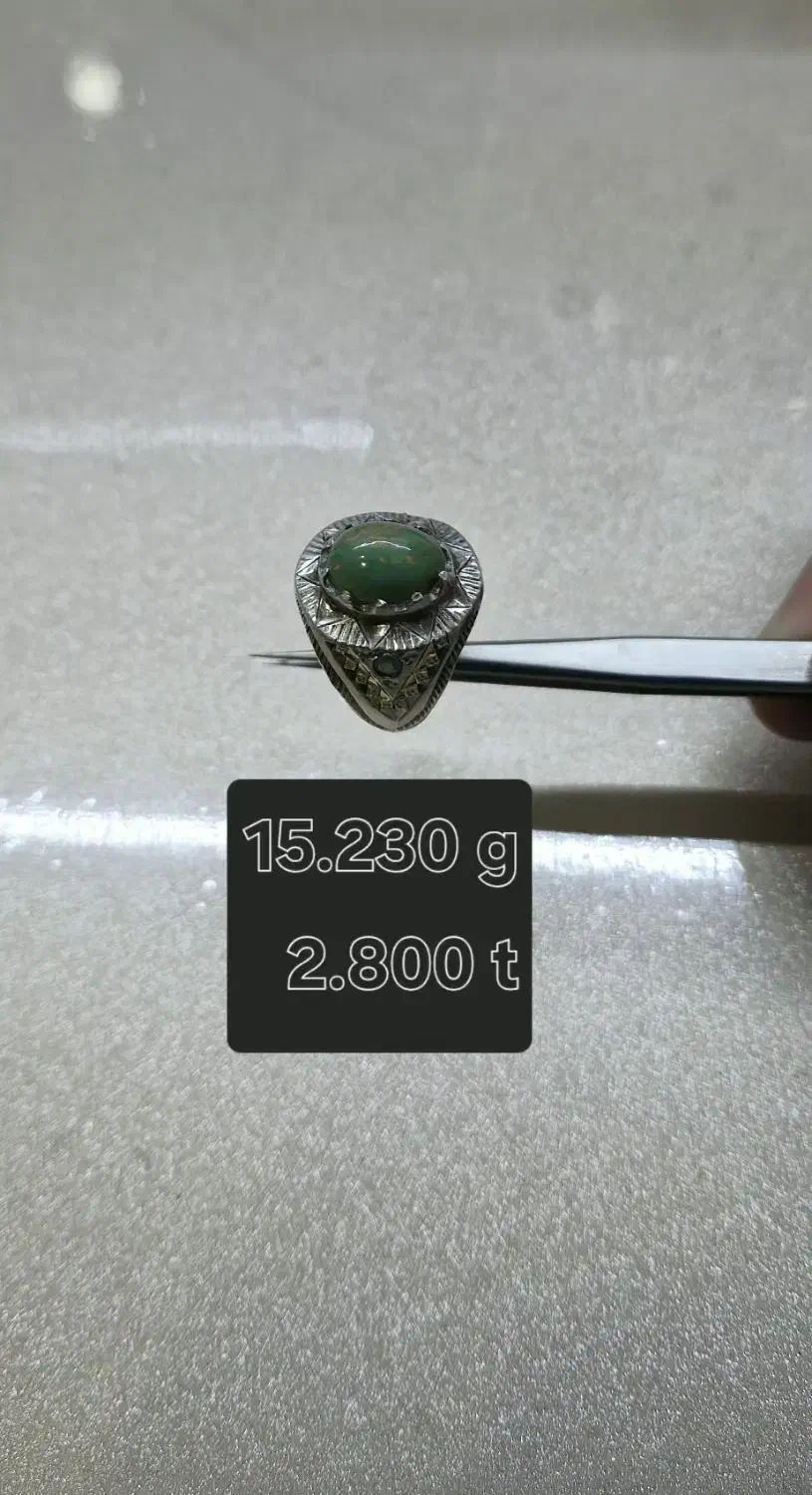 انگشتر نقره فیروزه اوپال|جواهرات|اهواز, گلستان|دیوار