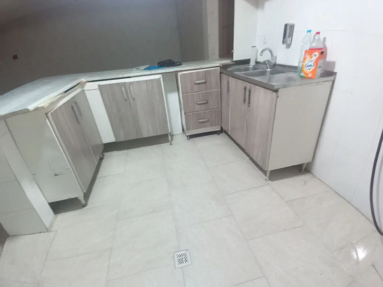 کابینت فلزی با سینک و هود|آبچکان و نظمدهنده ظروف|مشکیندشت, |دیوار