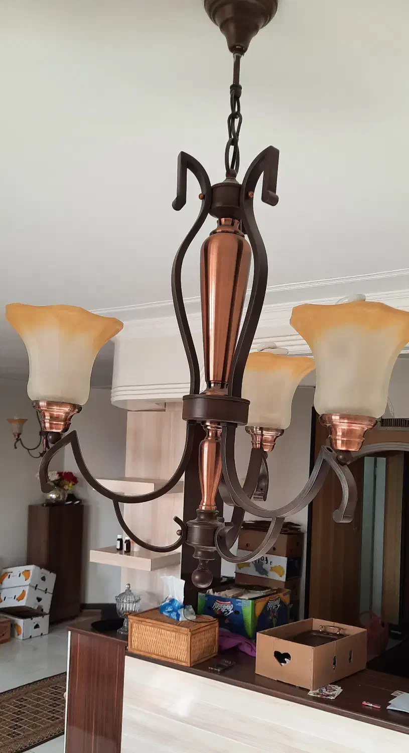 ۳ عدد لوستر سقفی|لوستر و چراغ آویز|اصفهان, ملکشهر|دیوار