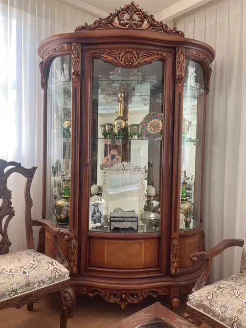 بوفه ازجنس چوب گردو ۴طبقه|بوفه، ویترین، کنسول|تبریز, |دیوار