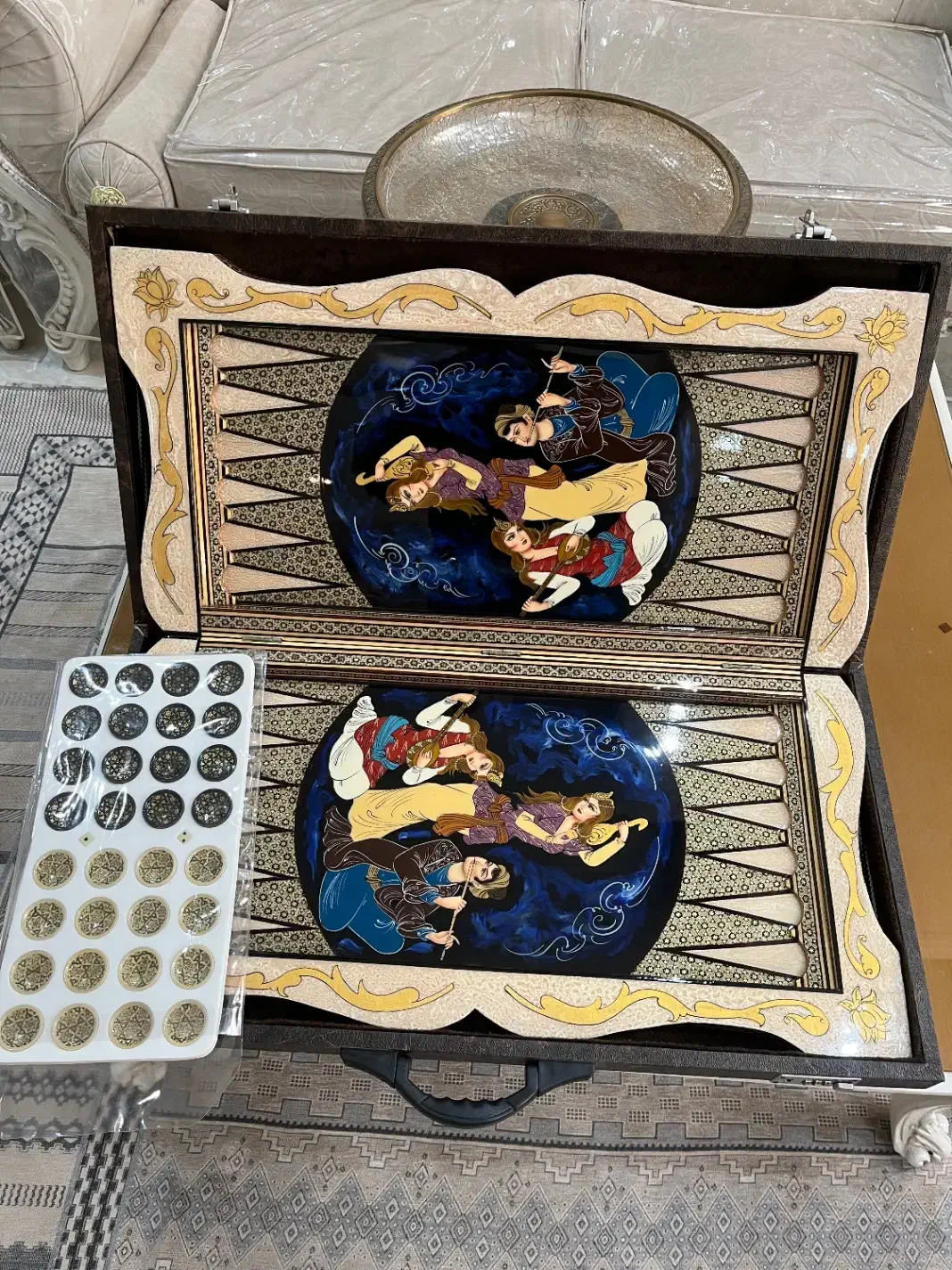 تخته نره خاتم کاری شده|کلکسیون و سرگرمی|تهران, باغ خزانه|دیوار