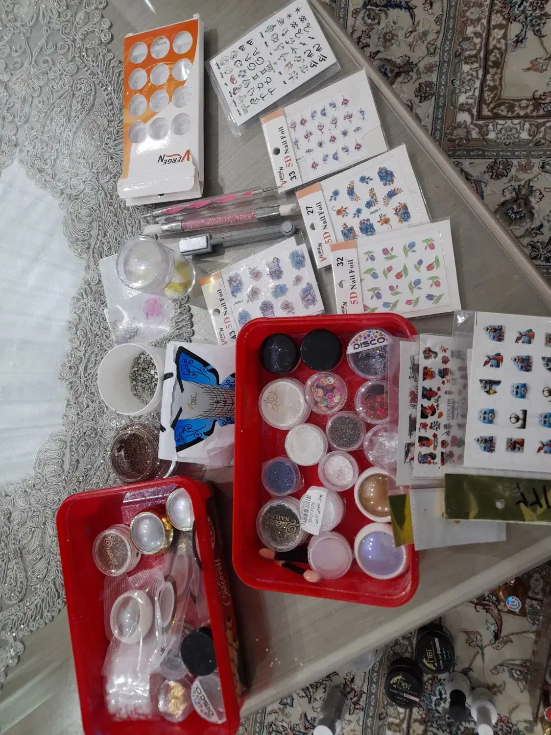 وسایل کاشت ناخن در حد نو|آرایشی، بهداشتی، درمانی|اردبیل, |دیوار