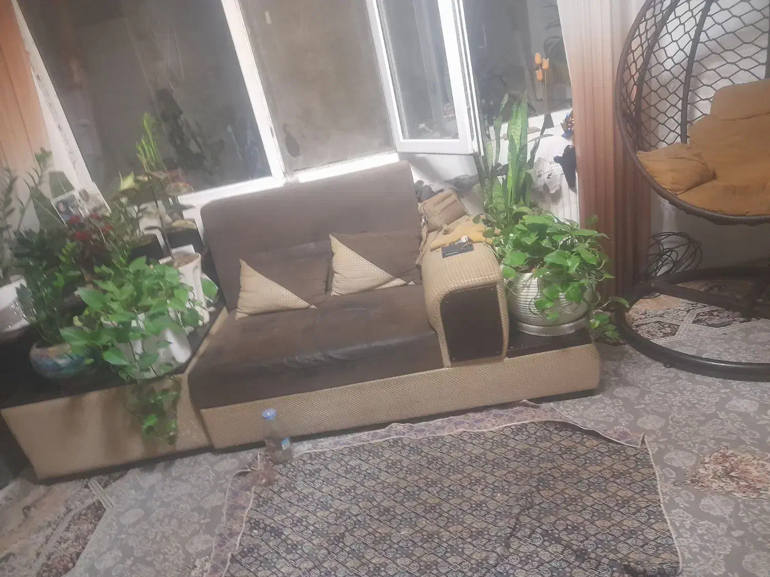مبل مدل ال ۷نفره کارکرده سالم برای خانه اپارتمانی|مبلمان خانگی و میز عسلی|شیراز, شهرک فرزانگان|دیوار