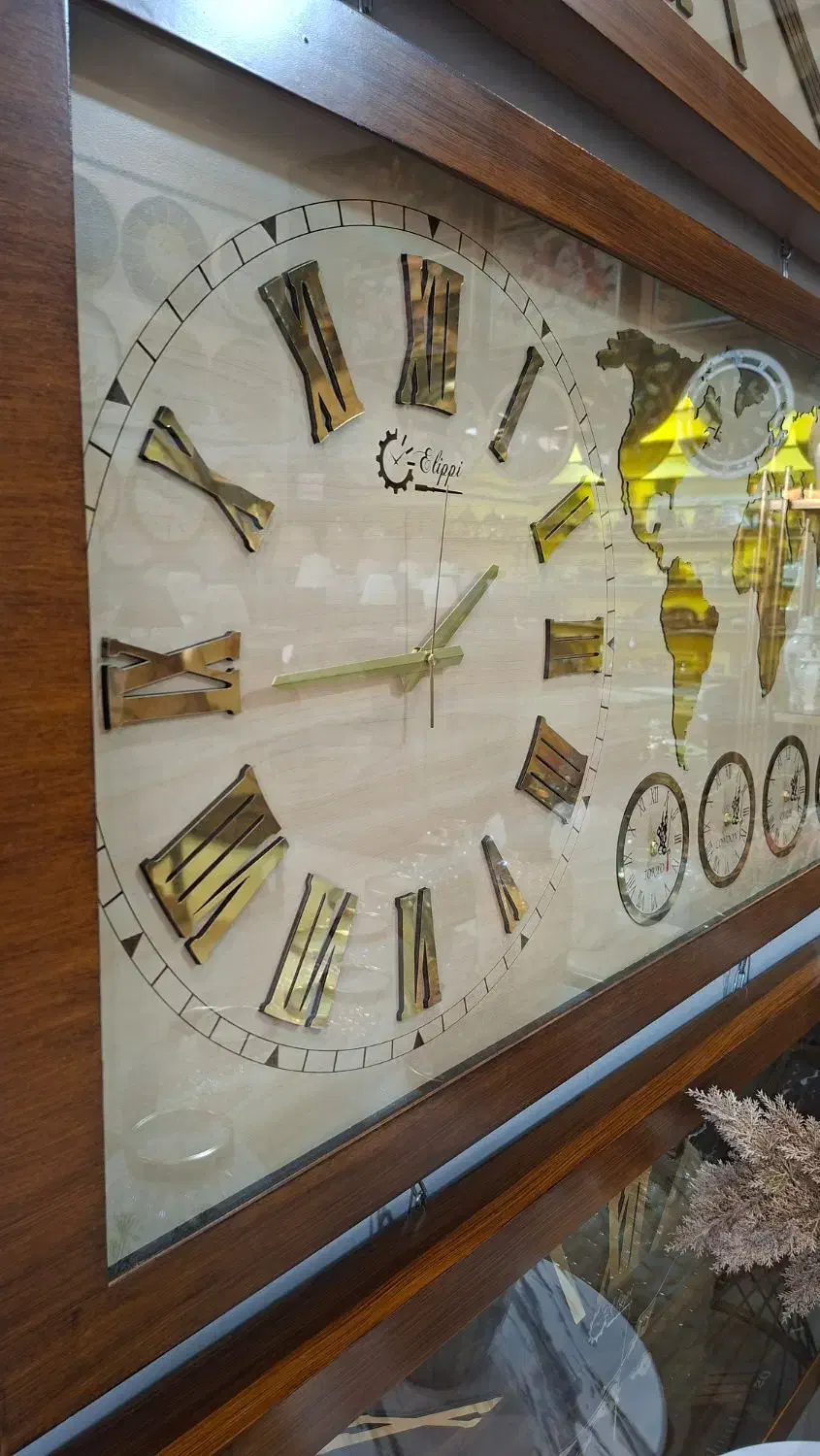 ساعت جهان نما چوبی|ساعت دیواری و تزئینی|کرمانشاه, |دیوار