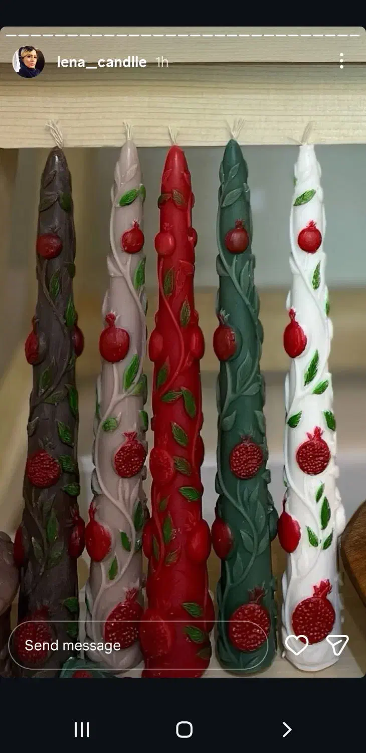 شمع های یلدایی|صنایع دستی و سایر لوازم تزئینی|آران و بیدگل, |دیوار