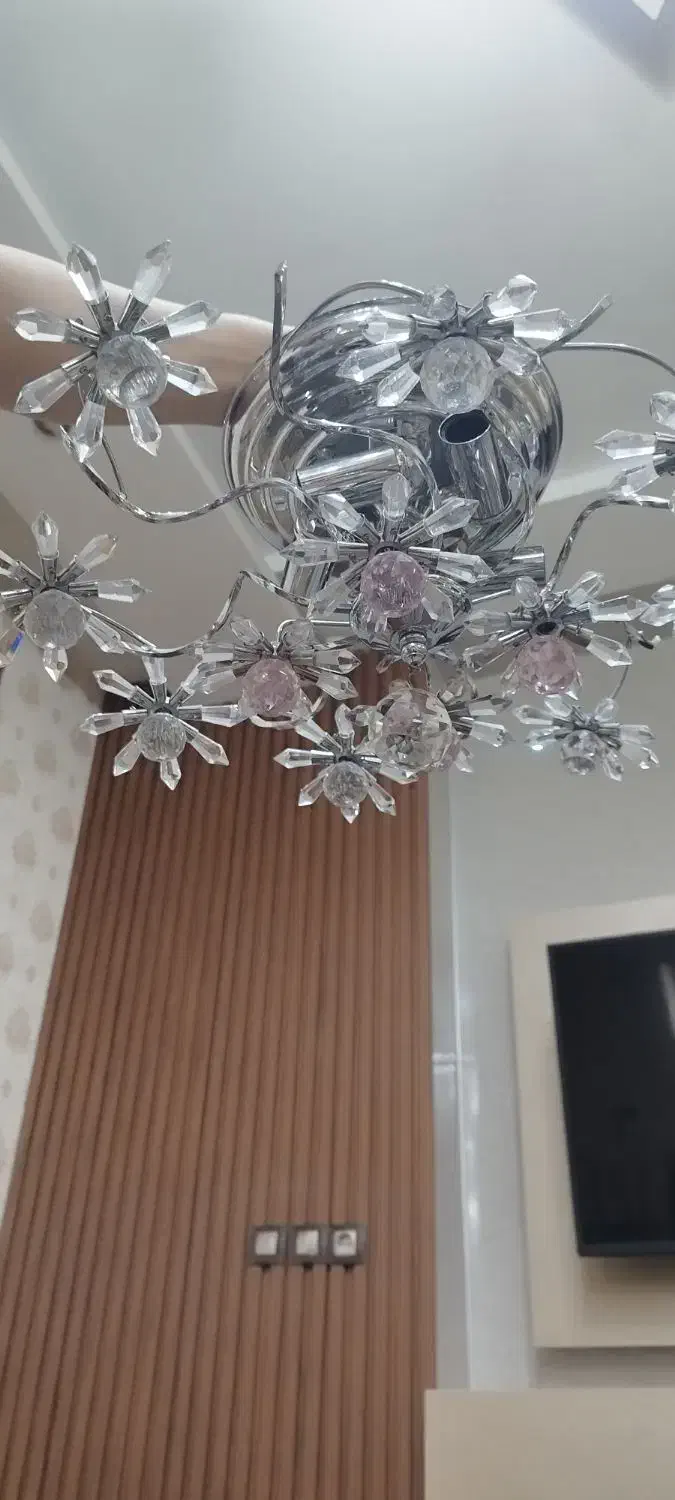 لوستر سقفی کریستال (اصل)|لوستر و چراغ آویز|مرند, |دیوار