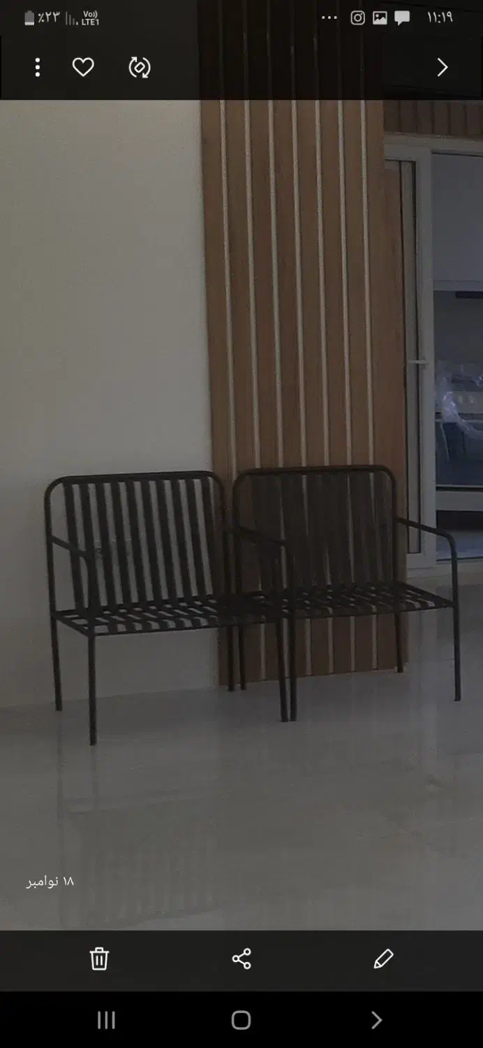 صندلی فلزی رنگ کوره هردو باهم|صندلی و نیمکت|گرگان, |دیوار