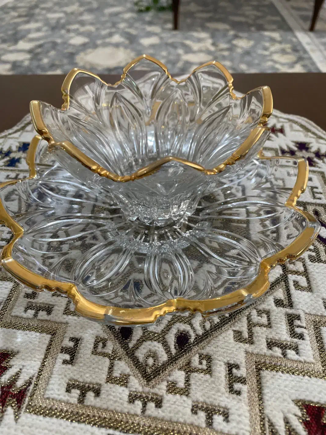 سرویس کریستال لب طلایی|ظروف سرو و پذیرایی|لاهیجان, کوی آزادگان|دیوار