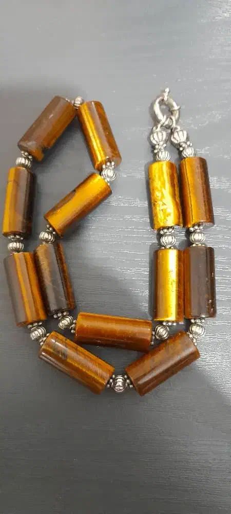 تسبیح گردنبندسنگ چشم ببر سنگ قدیمی مهره قدیمی|جواهرات|تهران, سجاد|دیوار