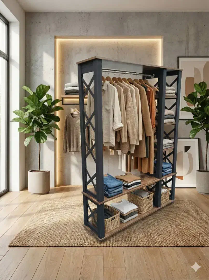 رگال چوبی لباس|کتابخانه، شلف، قفسههای دیواری|ورامین, ورامین|دیوار