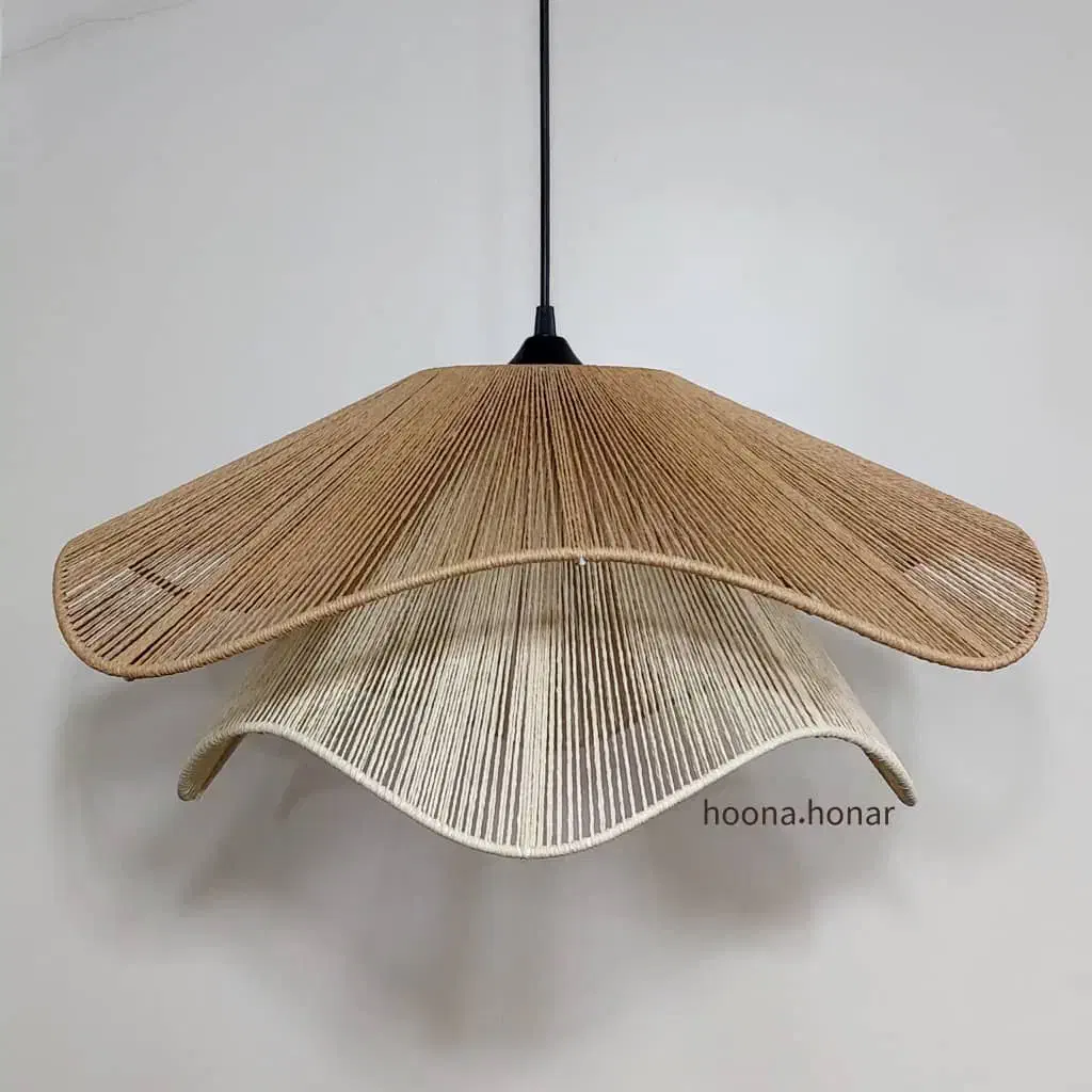 لوستر رافیا لاله دو طبقه|لوستر و چراغ آویز|ری, فیروزآباد|دیوار