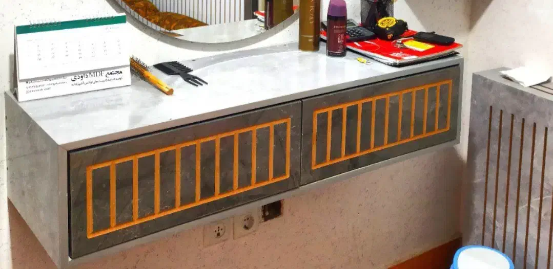 کنسول زیر اینه ای دو کشو|بوفه، ویترین، کنسول|نکا, |دیوار