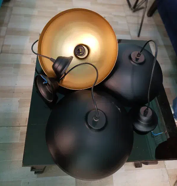 لوستر مشکی کاسه ای|لوستر و چراغ آویز|مشهد, توس (بلوار توس)|دیوار