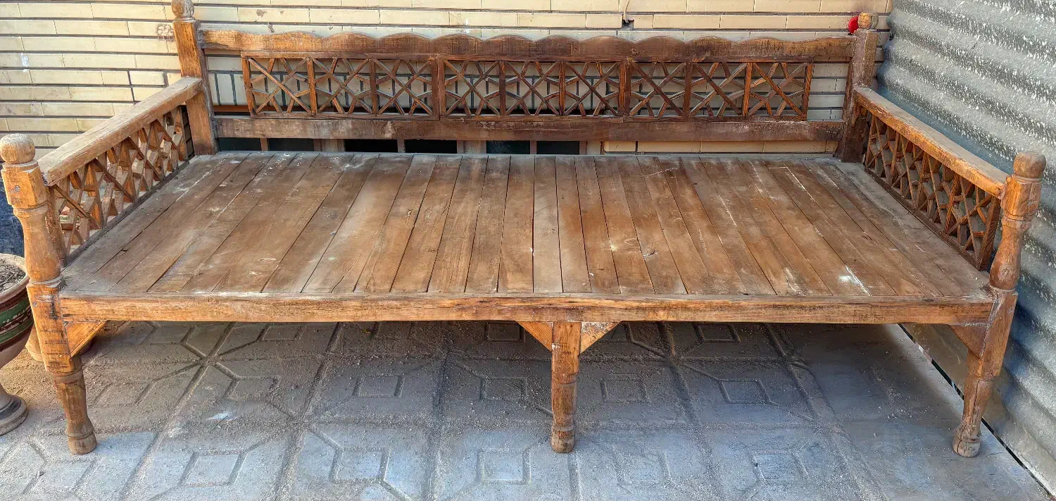 تخت چوبی|تخت و سرویس خواب|طبس, |دیوار