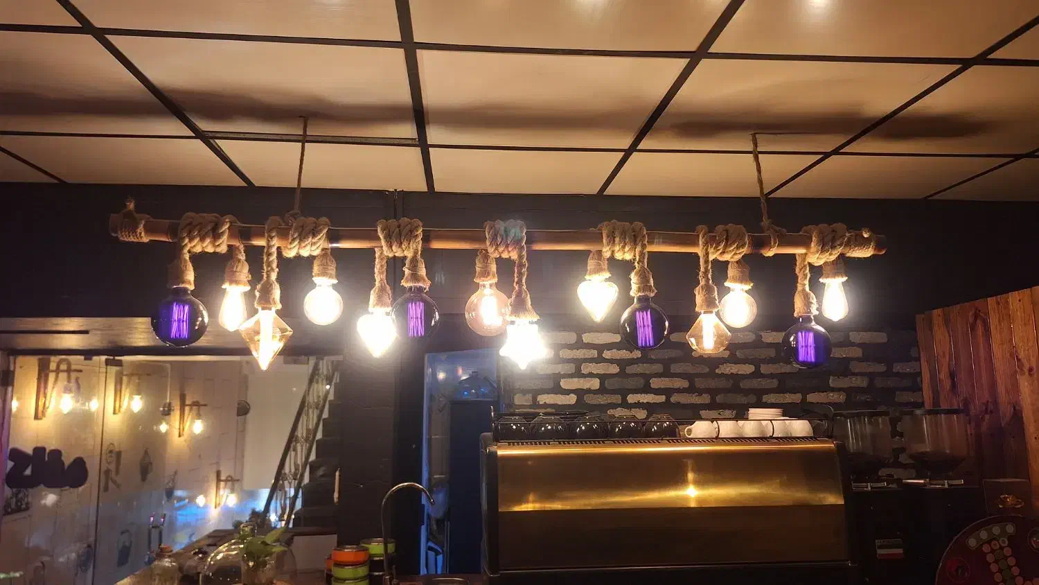 لوستر بامبو کنفی ۱۴ شعله|لوستر و چراغ آویز|کرج, فاز ۴ مهرشهر|دیوار