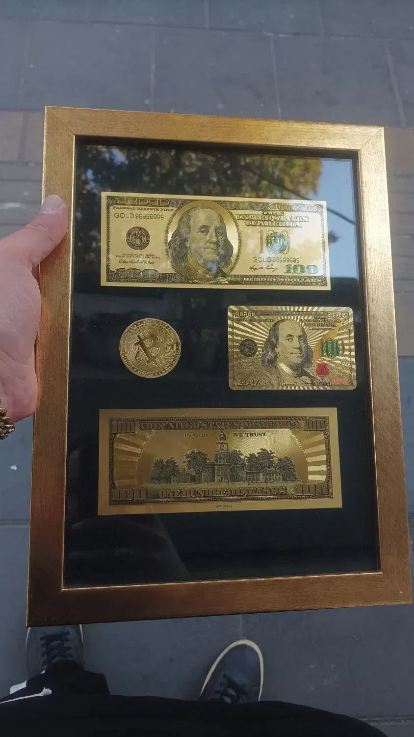 فروش انواع تابلو سکه و اسکناس روکش طلا دلاربیتکوین|کلکسیون سکه، تمبر، اسکناس|اندیشه, اندیشه فاز ۳|دیوار