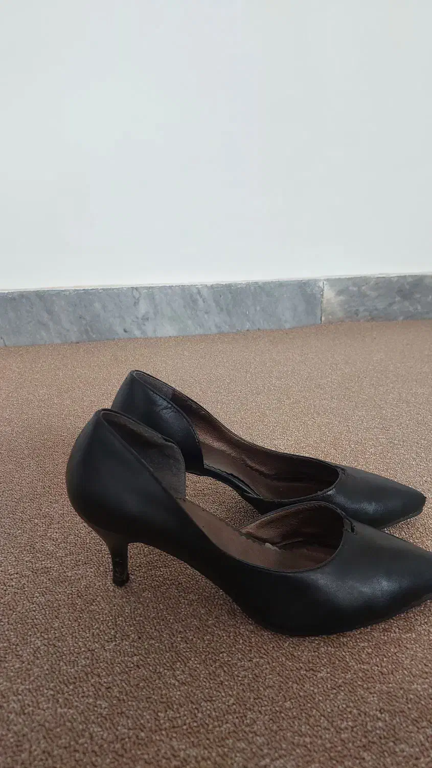 کفش مجلسی پاشنه باریک مشکی|کیف، کفش، کمربند|چالوس, |دیوار