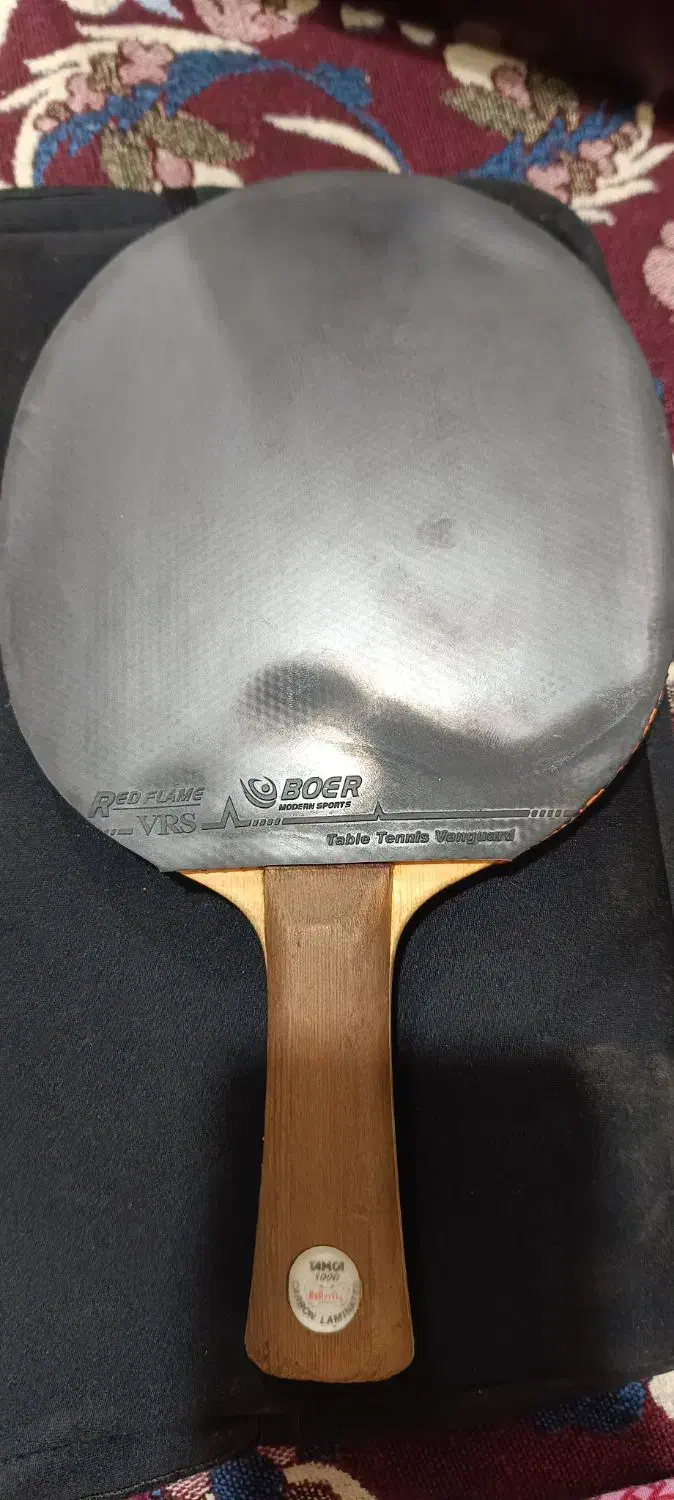 یک عدد راکت پینگ پنگ چوب gergly و رویه red flame|ورزشهای توپی|کرمان, |دیوار